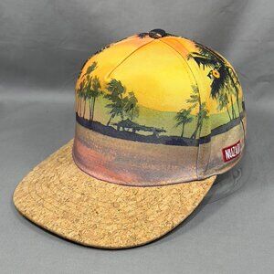 Nuzada Hawaiian Snap Back Hat Cap Tropical Beach Ocean Outdoor Souvenir Mens